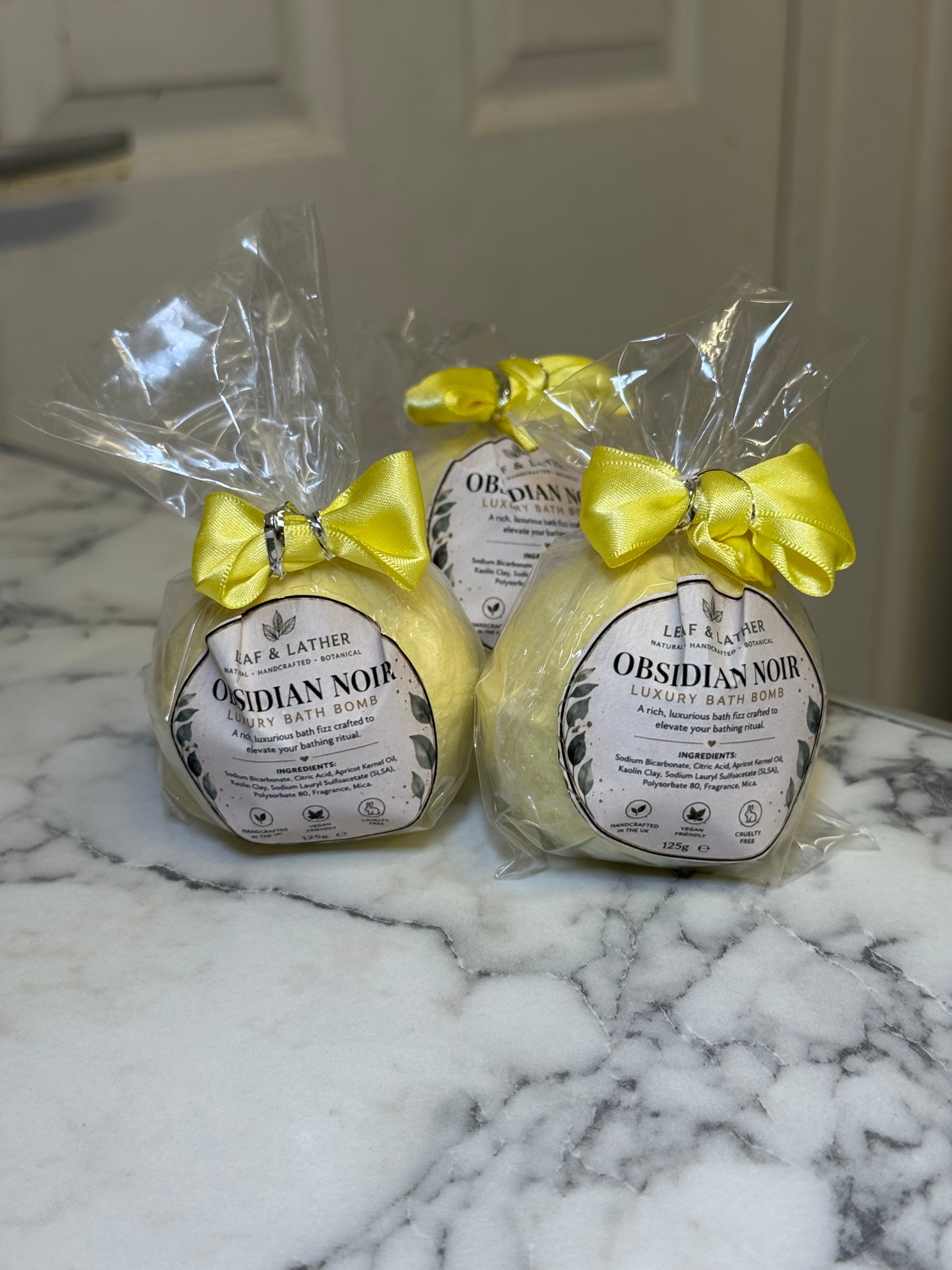 Obsidian Noir Luxury Handmade BathBombs