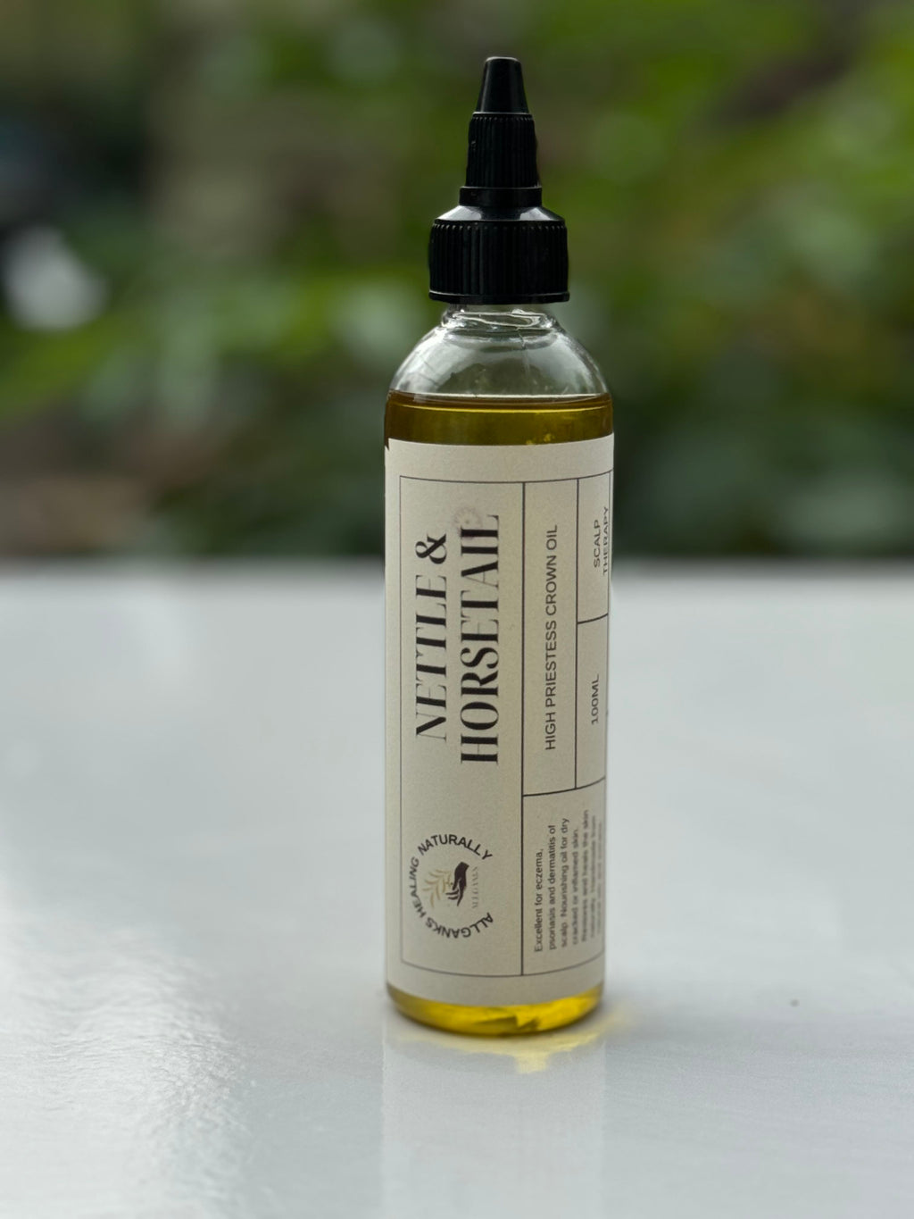 High Priestess Strengthening Crown Hair Oil. Nettle & Horsetail Crown Oil.
