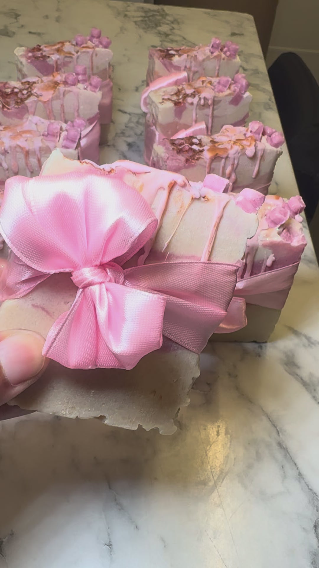 🫶🏽💕🎀 Hunnay Loved By Bears |   Pink Bow Baby Shower Soap Favors
